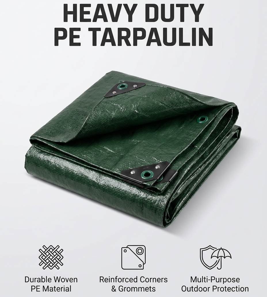Heavy Duty Multi Purpose vedenpitävä tuulenpitävä UV-kestävä PE-peite